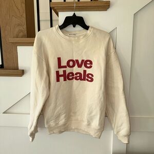 Reformation love heals sweatshirt womens size small